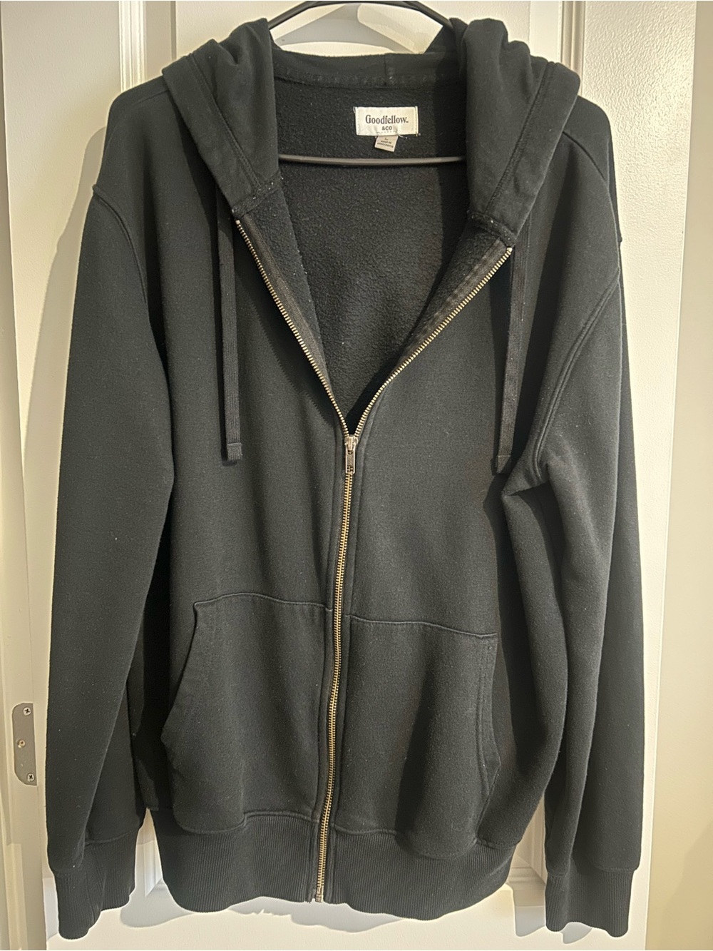 Men's Black Zip Hoodie